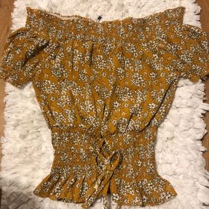 Off the shoulder floral top